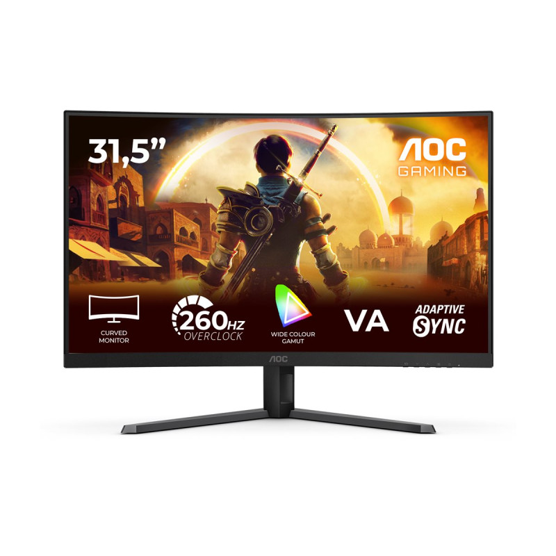 Computer monitor 25" or larger - AOC G4 C32G42ZE 32" 1920 x 1080 välvd gamingskärm med 260 Hz och VA-panel