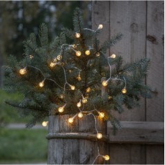 Light string - 5 meters ljusslinga med 50st varmvita LED-lampor