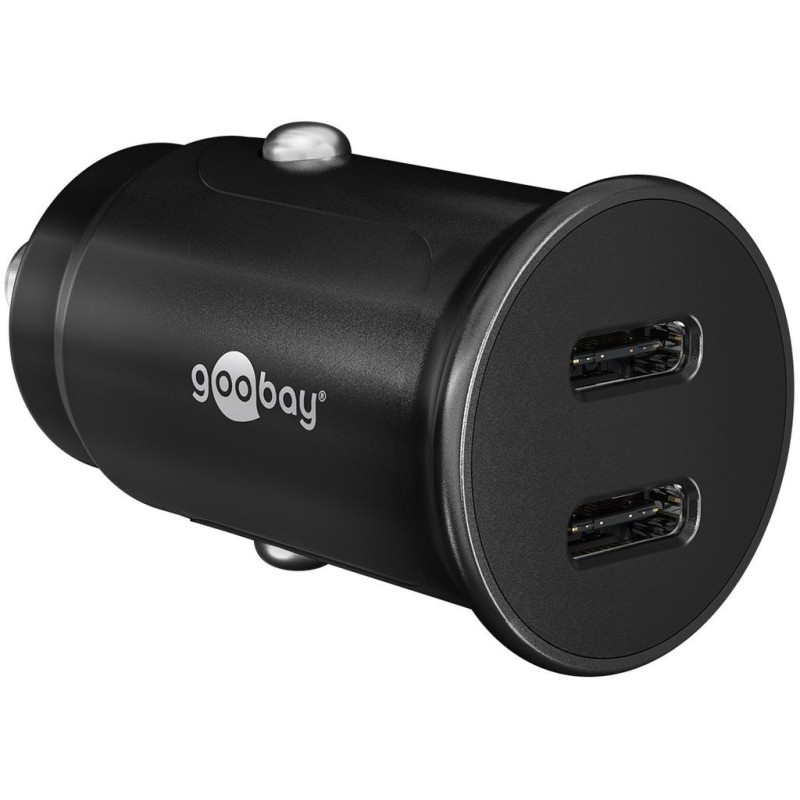 Chargers and Cables - Goobay billaddare med 2x USB-C och 30W PD laddning
