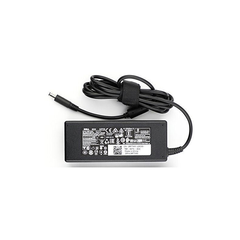 Dell charger - Dell original 90W datorladdare 4.5 x 3.0 mm small tip med strömkabel (beg)