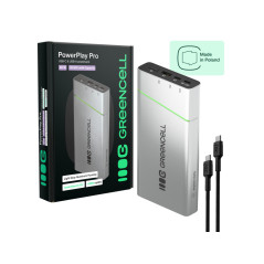 GreenCell snabbladdande 65W powerbank 20 800 mAh med 2x USB-C och 1...