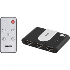 Deltaco HDMI-switch med fjärrkontroll