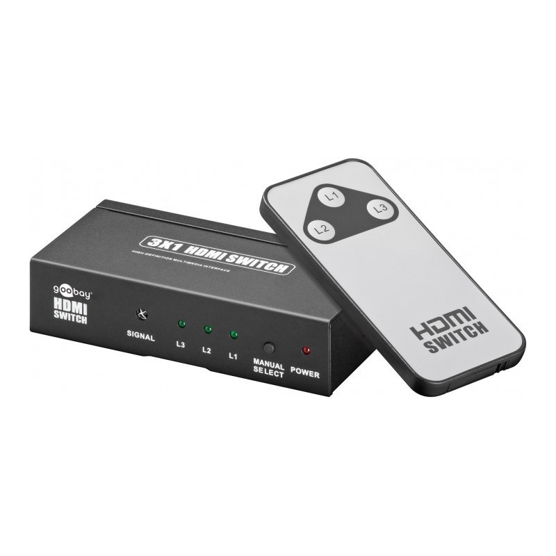 Screen Cables & Screen Adapters - Goobay HDMI Switch kauko-ohjauksella