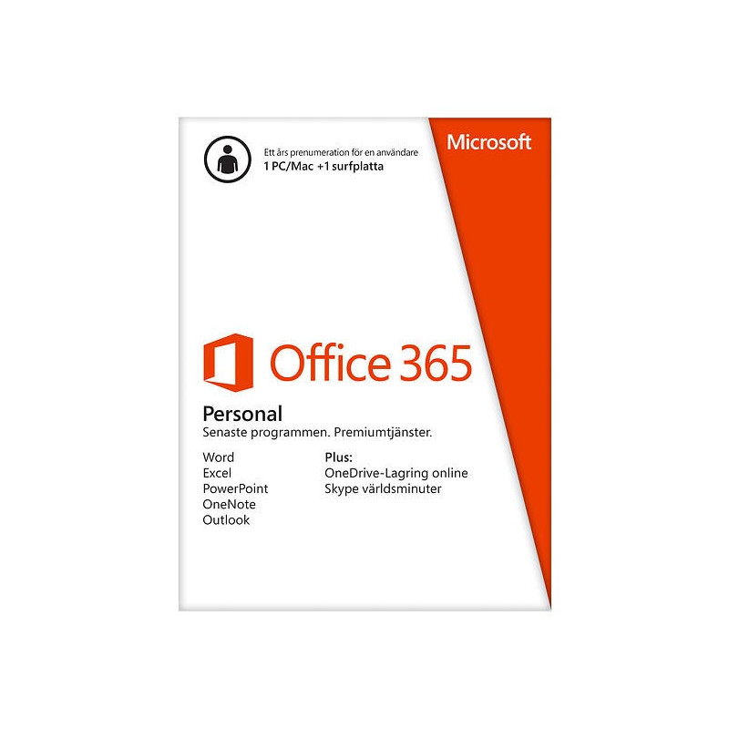 Microsoft Office - Microsoft Office 365 Personal för 1 dator i 1 år