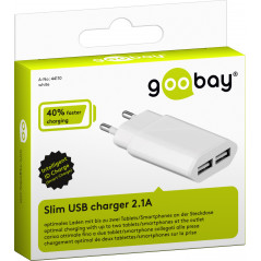 Strömadapter för 2xUSB-laddare 2.1 ampere