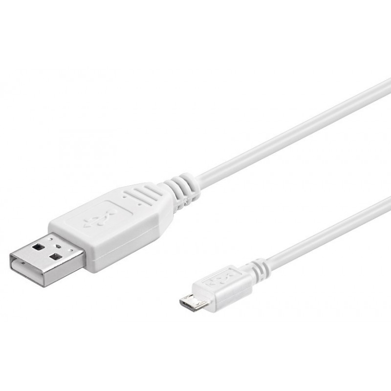 Chargers and Cables - Goobay MicroUSB-kabel vit