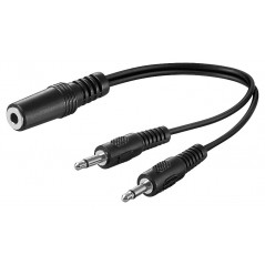 3.5 mm stereo till 2x mono-adapter