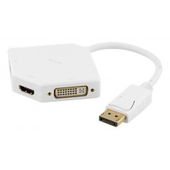 DisplayPort till DVI/HDMI/VGA-adapter med ljud