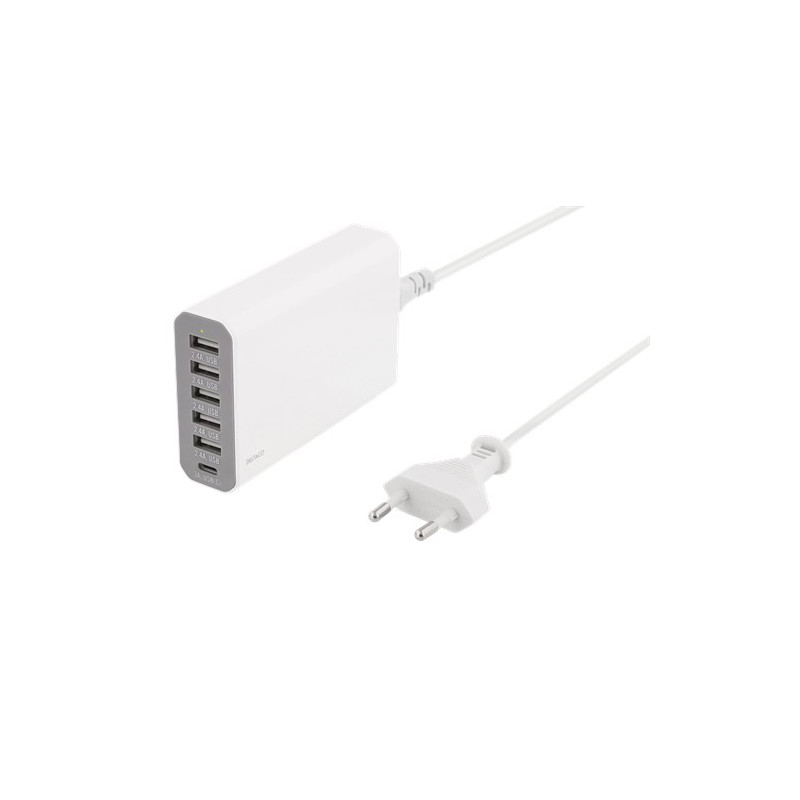 Chargers and Cables - 6-portars laddstation med USB-C och USB