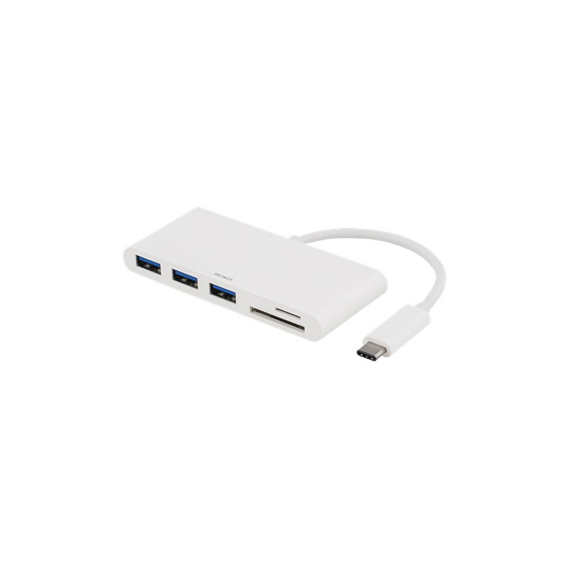 USB cable and USB hub - USB-C-hubb med 3 USB 3.1-portar och minneskortläsare