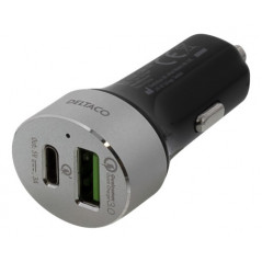 Billaddare med USB-C och USB