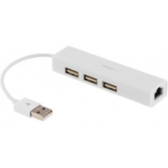 USB-nätverkskort 100 Mbit/s med USB-hubb