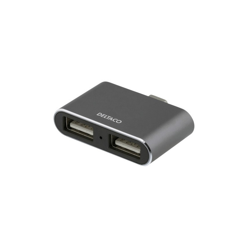 USB cable and USB hub - USB-C-hubb med 2 USB 2.0-portar