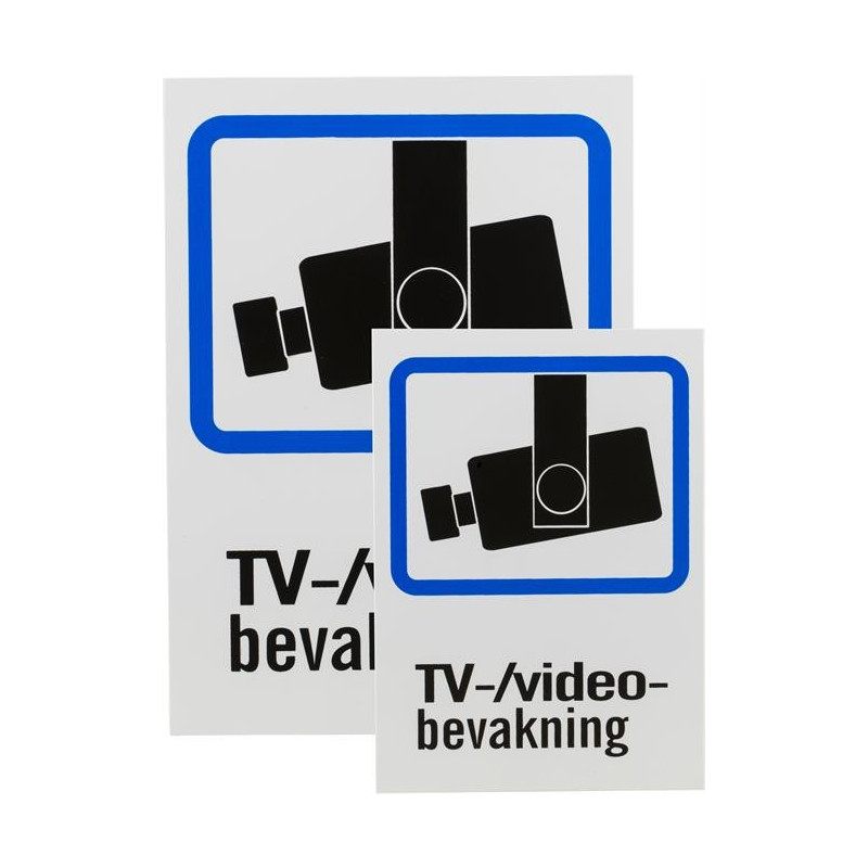 Webcameras - Kameraövervakningsskylt 2-pack