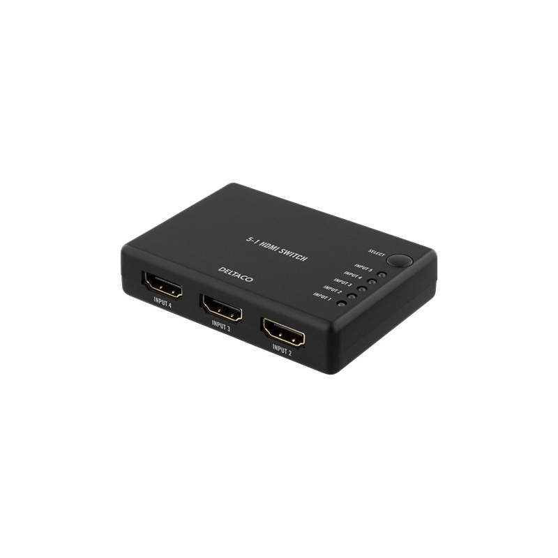 Screen Cables & Screen Adapters - Deltaco HDMI-switch med fjärrkontroll