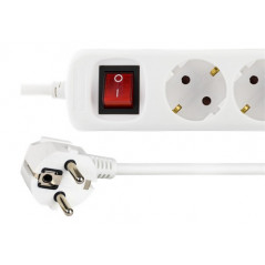 Grenuttag med 3 uttag och 2 USB-portar (3 m kabel)