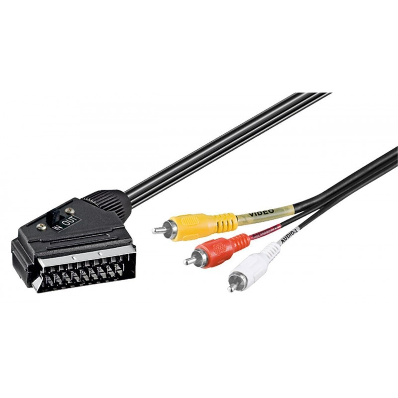 TV-supplies - SCART till 3xRCA-kabel 5 meter