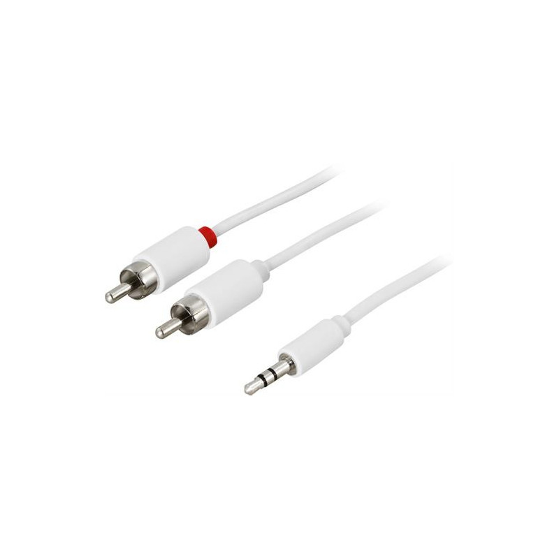 Audio cable and adapter - Deltaco ljudkabel 3,5 mm till 2x RCA