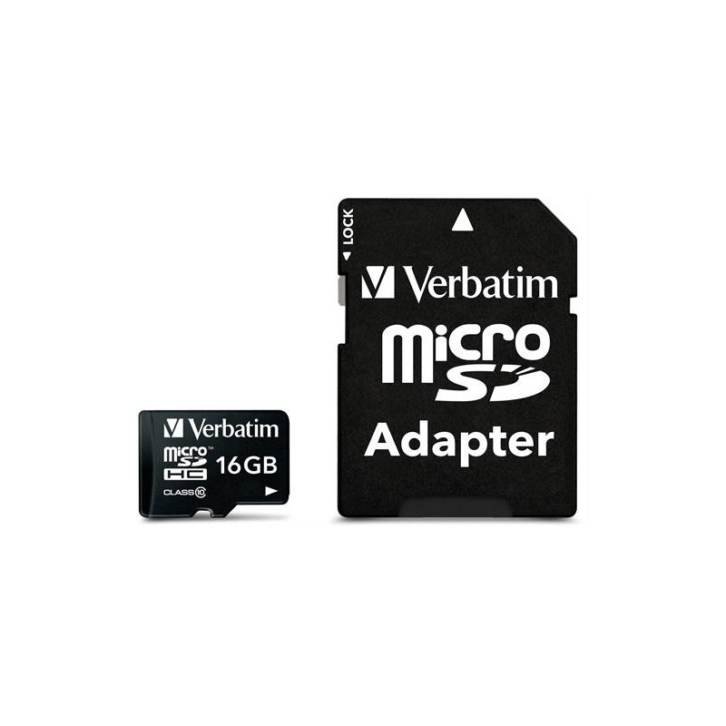 Memorycard - Verbatim microSDHC + SDHC 16GB (Class 10)