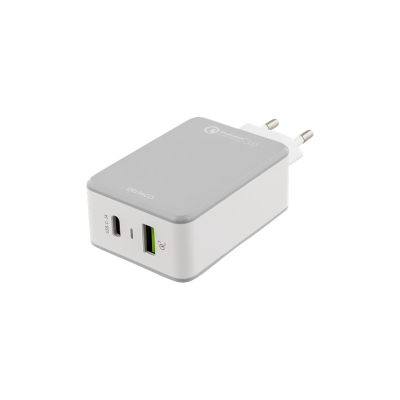 Chargers and Cables - Väggladdare med USB-C/USB och Quick Charge