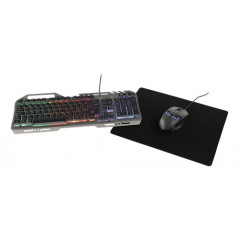 Deltaco gaming-kit med RGB-tangentbord, mus och musmatta