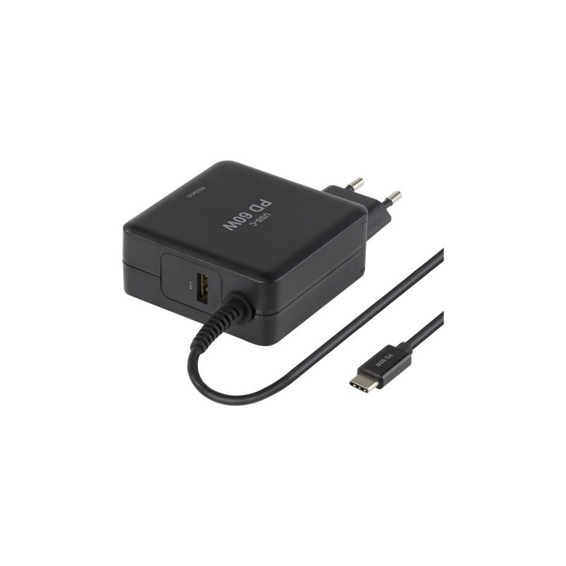 Universal computer charger - Deltaco USB-C-laddare 60W för bärbara datorer