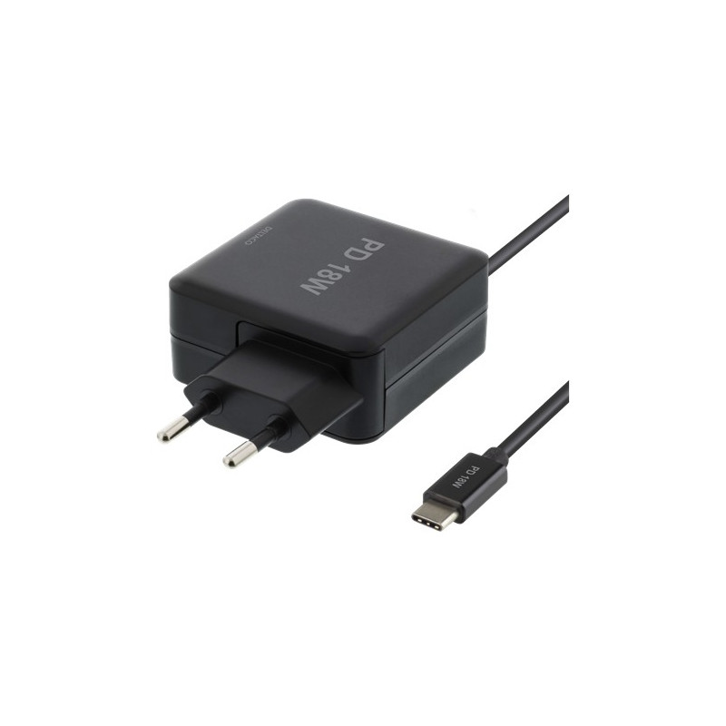 Universal computer charger - Deltaco USB-C-laddare 18W för bärbara datorer