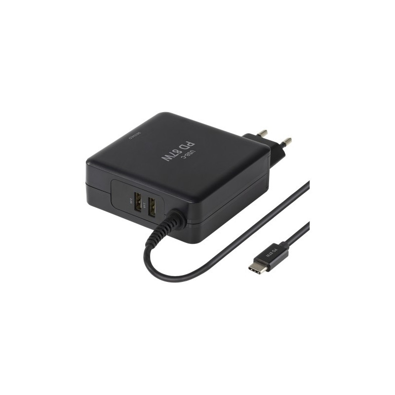 Universal computer charger - Deltaco USB-C-laddare 87W för bärbara datorer