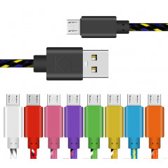 Punottu MicroUSB kaapeli useita värejä | Deltaco | BraidedUSBMicro ...