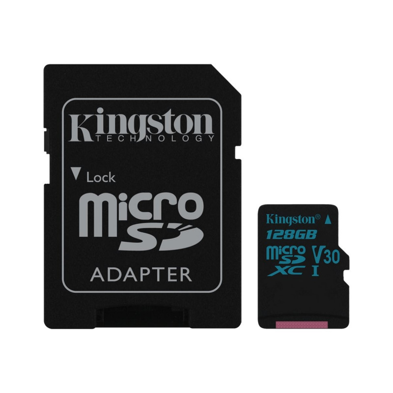 Memorycard - Kingston microSDXC + SDXC 128GB UHS-I (Class 10)