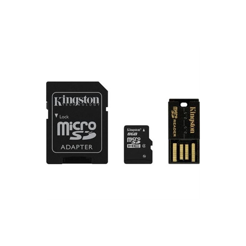 Memorycard - Kingston microSDHC-muistikortti + SDHC 8GB