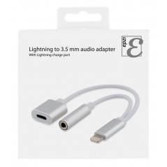 Lightning till 3.5mm ljud-adapter med laddning