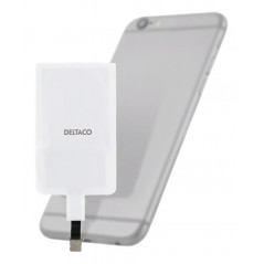 Shells and cases - QI Adapter för trådlös laddning, Lightning från Deltaco