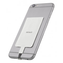 Shells and cases - QI Adapter för trådlös laddning, Lightning från Deltaco