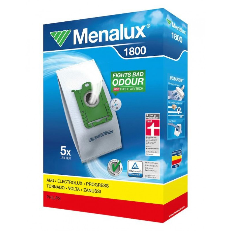 Vacuum Cleaner - Menalux 1800 dammsugarpåsar till Electrolux m.fl. 5-pack