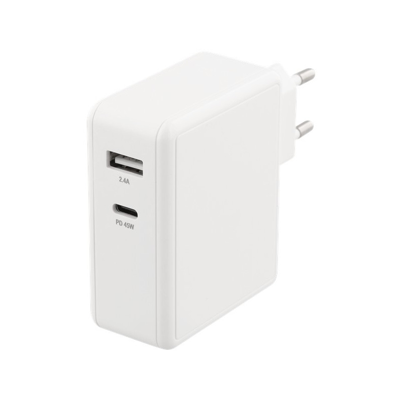 Universal computer charger - Deltaco USB-C-laddare 45W för datorer och telefoner