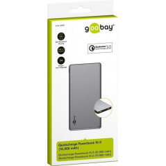 Portable Batteries - Goobay PowerBank batteri på 10000mAh 3A QC3.0