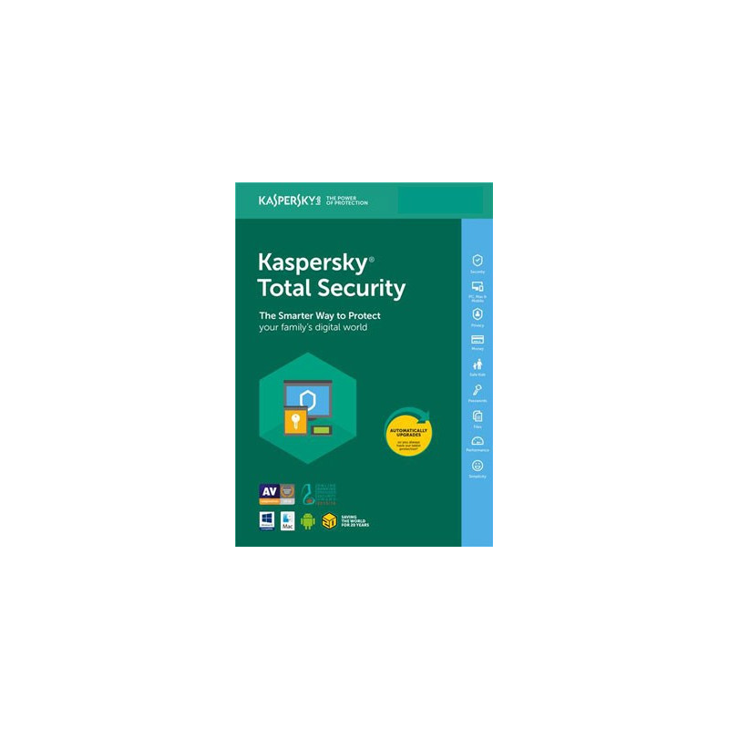 Antivirus - Kaspersky Total Security med 3 enheter i 1 år