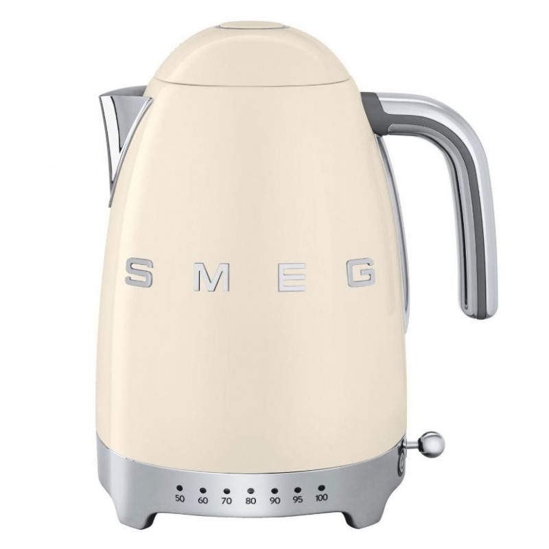 Kettle - Smeg Vattenkokare med Variabel Temperatur 1,7 L, Cream