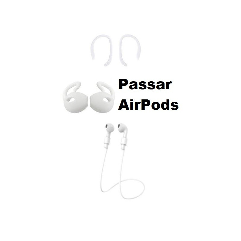 Audio - 5-i-1 Tillbehör för AirPods i vit färg