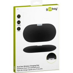 Wireless Phone Charger - Goobay trådlös dual Qi-snabbladdare
