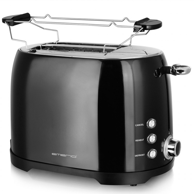 Toaster - Brödrost Retro Black för 2st skivor Svart