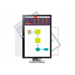 HP EliteDisplay E242 24-tums skärm med IPS-panel (beg)