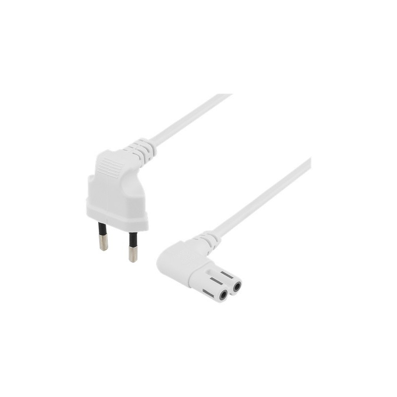 Power cable computer - Apparatkabel 1 meter med vinklad kontakt