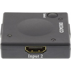 Deltaco HDMI-switch med tre ingångar