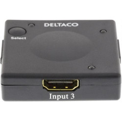 Screen Cables & Screen Adapters - Deltaco HDMI-switch med tre ingångar