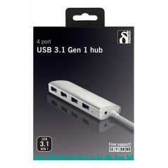 USB cable and USB hub - USB 3.1-hubb med 4 portar