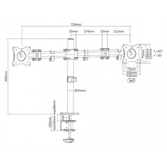Computer monitor accessories - Bordsstativ VESA för två datorskärmar