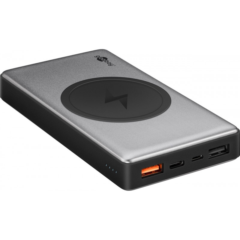 Portable Batteries - Goobay PowerBank batteri 10.000mAh med QI och QC 3.0