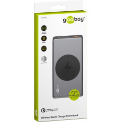 Portable Batteries - Goobay PowerBank batteri 10.000mAh med QI och QC 3.0